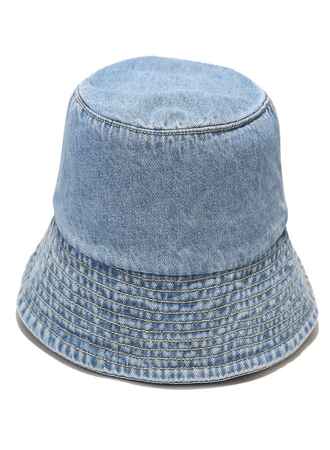 Umeepar Unisex 2 Pack Denim Bucket Hat Packable Cotton Beach Sun Hat for Men Women - Image 3
